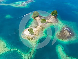 Boslon Island in Surigao del Sur. Philippines. photo