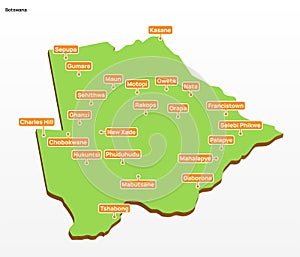 Botswana vector map