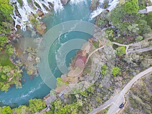 Bosnia and Herzegovina - Aerial view of Kravice Waterfalls