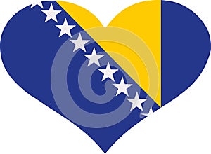 Bosnia-Herzegovina flag heart