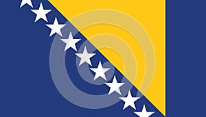 Bosnia and Herzegovina flag icon in flat style. National sign vector illustration. Politic business concept