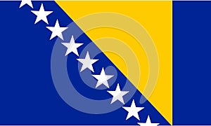 Bosnia and Herzegovina flag. illustration vector of Bosnia and Herzegovina flag. official colors and proportion correctly. EPS10