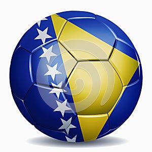 Bosnia-Herzegovina flag on soccer ball