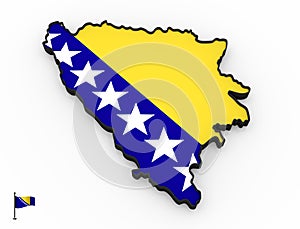 Bosnia and Herzegovina high detailed 3D map