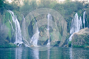 Bosnia-Herzegovina. Kravica waterfalls in the vicinity of Mostar