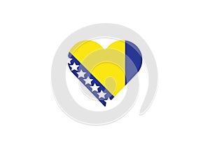 Bosnia and Herzegovina love heart shape