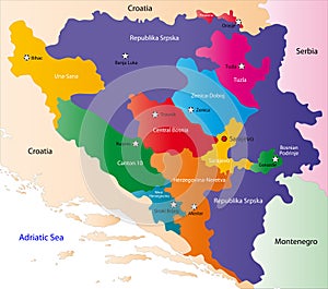 Bosnia and Herzegovina map photo