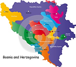 Bosnia and Herzegovina map