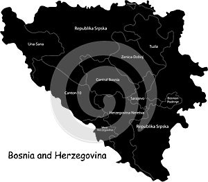 Bosnia and Herzegovina map photo