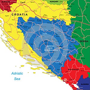 Bosnia & Herzegovina map photo