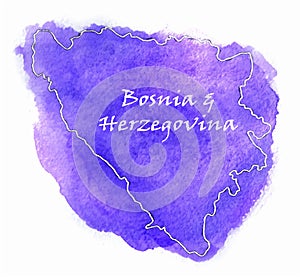 Bosnia & Herzegovina vector map illustration