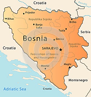 Bosnia map photo