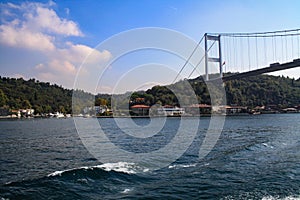 Bosphorus Bridge also: I Bosforski Bridge, tur. BoÃÅ¸az KÃÂ¶prÃÂ¼sÃÂ¼ - road bridge over the Bosphorus Strait in Turkey photo