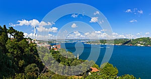 Bosphorus bridge in Istanbul Turkey photo