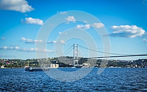 The Bosphorus Bridge or July 15 Martyrs\' Bridge bridge, Istanbul, Turkey