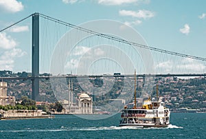 The Bosphorus Bridge and The Ship photo