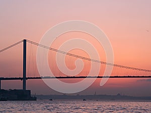 Bosphorus Bridge at the sunset