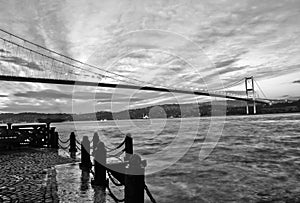 Bosphorus Bridge, View to Asia from Europe, Istanb photo