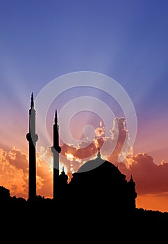Bosphorus mosque sunset