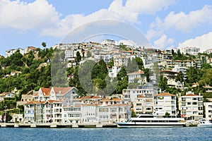 Bosphorus residential houses,Istanbul,Turkey.