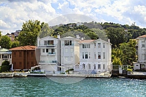 Bosphorus residential houses,Istanbul,Turkey.