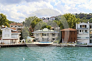 Bosphorus residential houses,Istanbul,Turkey.