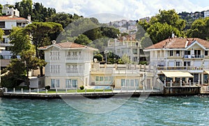 Bosphorus residential houses,Istanbul,Turkey.