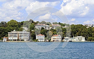 Bosphorus residential houses,Istanbul,Turkey.