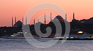 Bosphorus at sunset photo