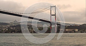 Bosporus Bridge at sunset, Ortakoy district, Istanbul Turkey