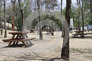 Bosque de chapultepec, second section, outdoor park on calle constituents, May 1, 2023, Mexico City photo