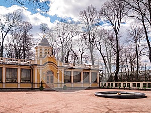 Bosquet Bird yard in the Summer Garden in the early spring in th