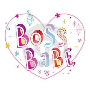 Boss babe hand lettering design