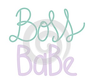 boss babe inscription
