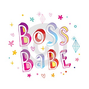 Boss babe lettering design