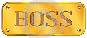 Boss Brass Plaque