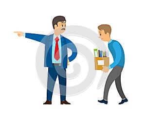 Boss Director Worker Dismissing Person from Duty