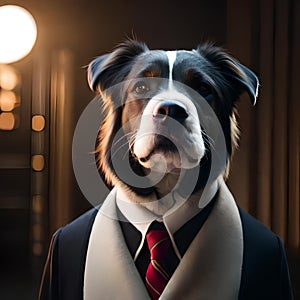 Boss Dog portrait graphical image