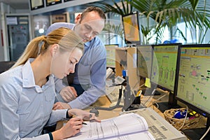 boss reprehend secretary in office