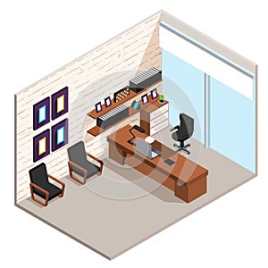 The boss`s office, interior of office space