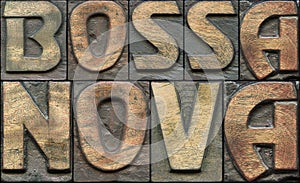 Bossa nova wooden letterpress photo