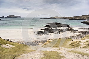 Bosta Beach on the Isle of Lewis in Scotland.