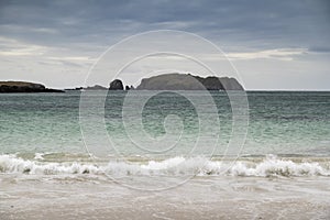 Bosta Beach on the Isle of Lewis in Scotland.