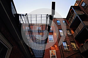 Boston Beacon Hill at sunset