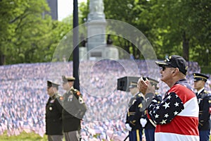 Vietnam Veteran at Boston Memorial Day Ceremony