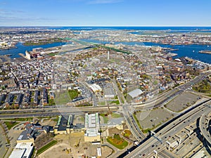 Boston Charlestown aerial view, USA