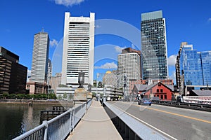 Boston city skyline, USA