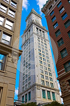 Boston Clock tower Custom House Massachusetts