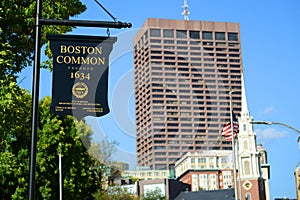 Boston Common sign, Boston, Massachusetts, USA