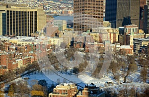 Boston Common in winter, Massachusetts, USA